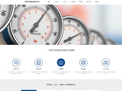 海城精密仪表制造公司企业官网定制设计